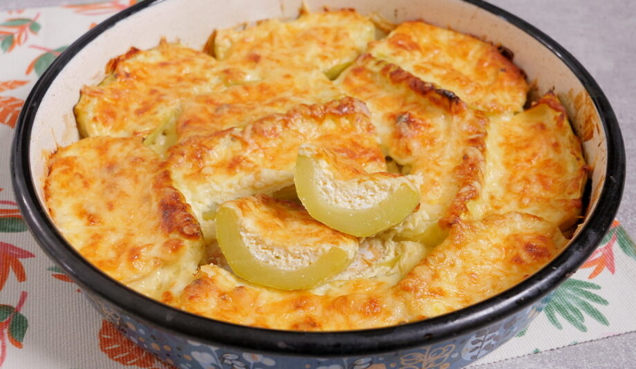 Tikvice punjenje sirom, zapečene u rerni